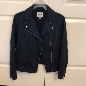 Navy, suede jacket